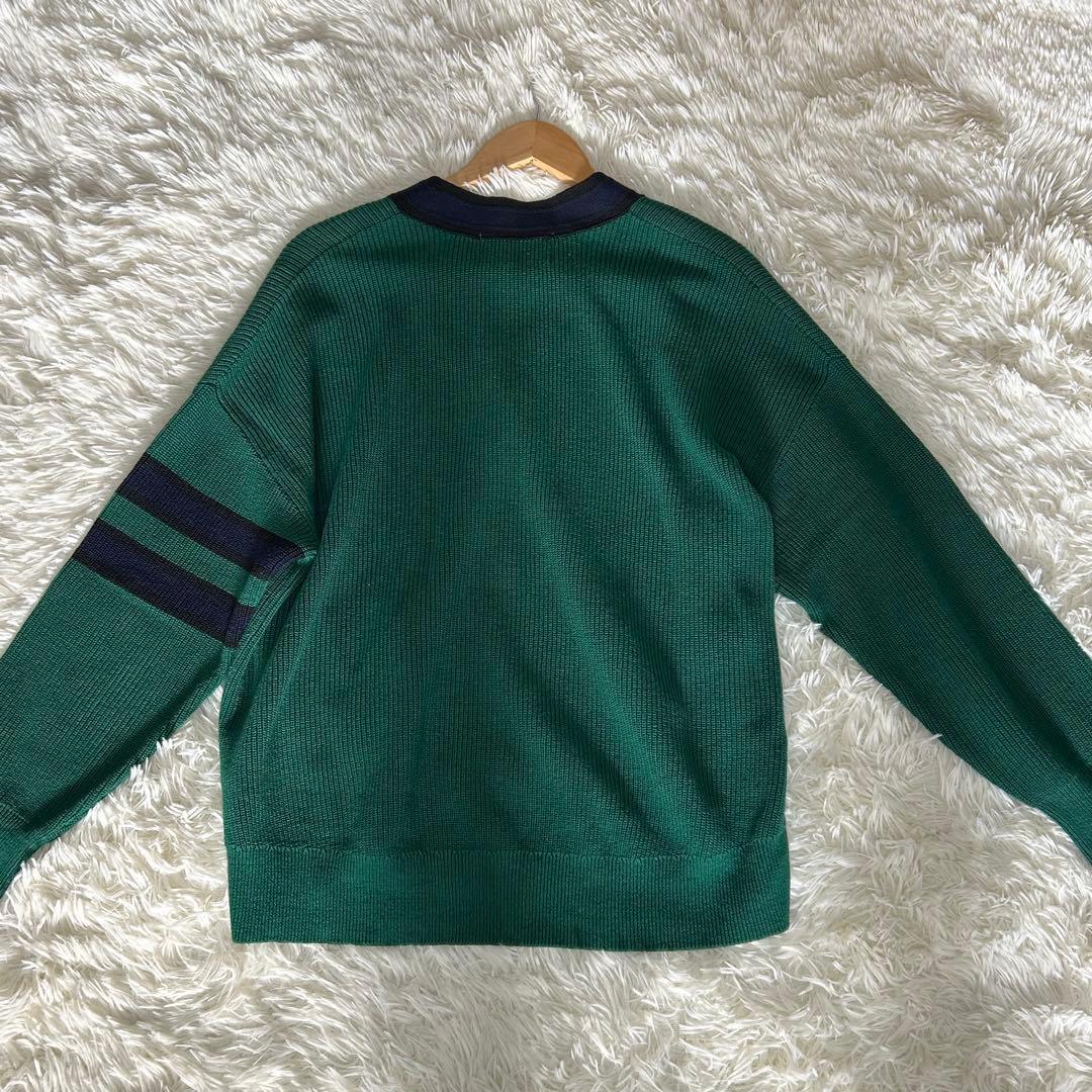 美品✨23SS フレームワーク ライン畦ニットカーディガン　グリーン