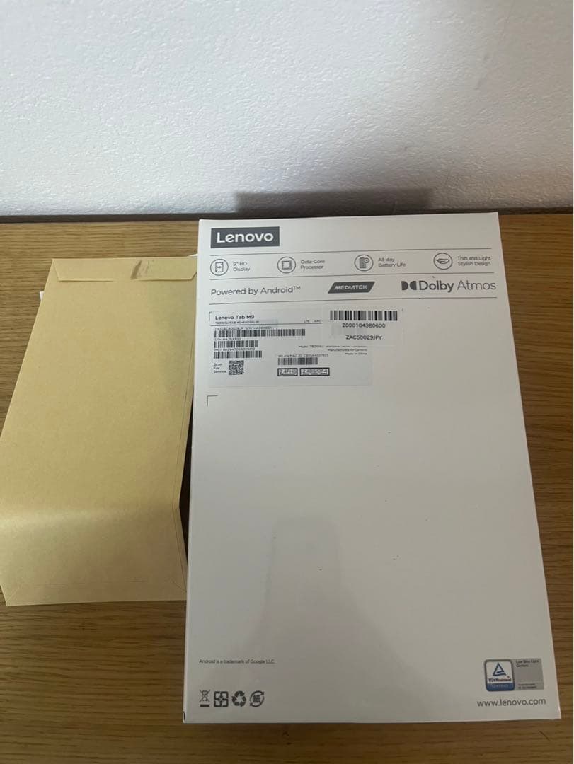 新品未開封！LENOVO TAB M9 TB310XU ZAC50029JPY