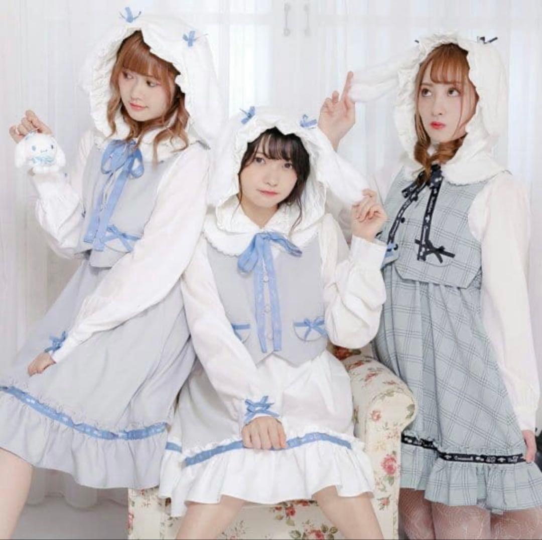 夢展望 DearMyLove シナモロール コラボ ワンピース ホワイト 3L