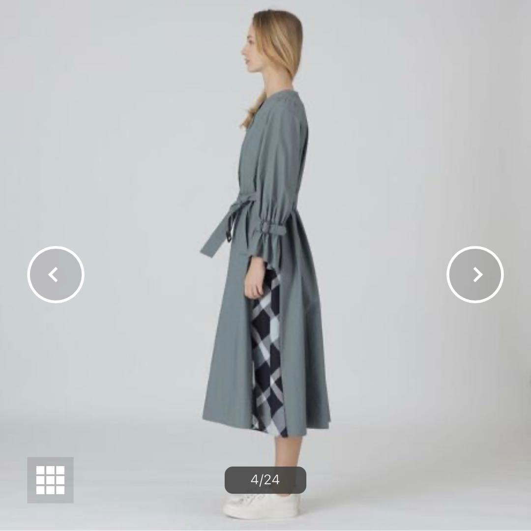 ブルーレーベル・クレストブリッジ　ハイカウントコットンタイプライター　ワンピース