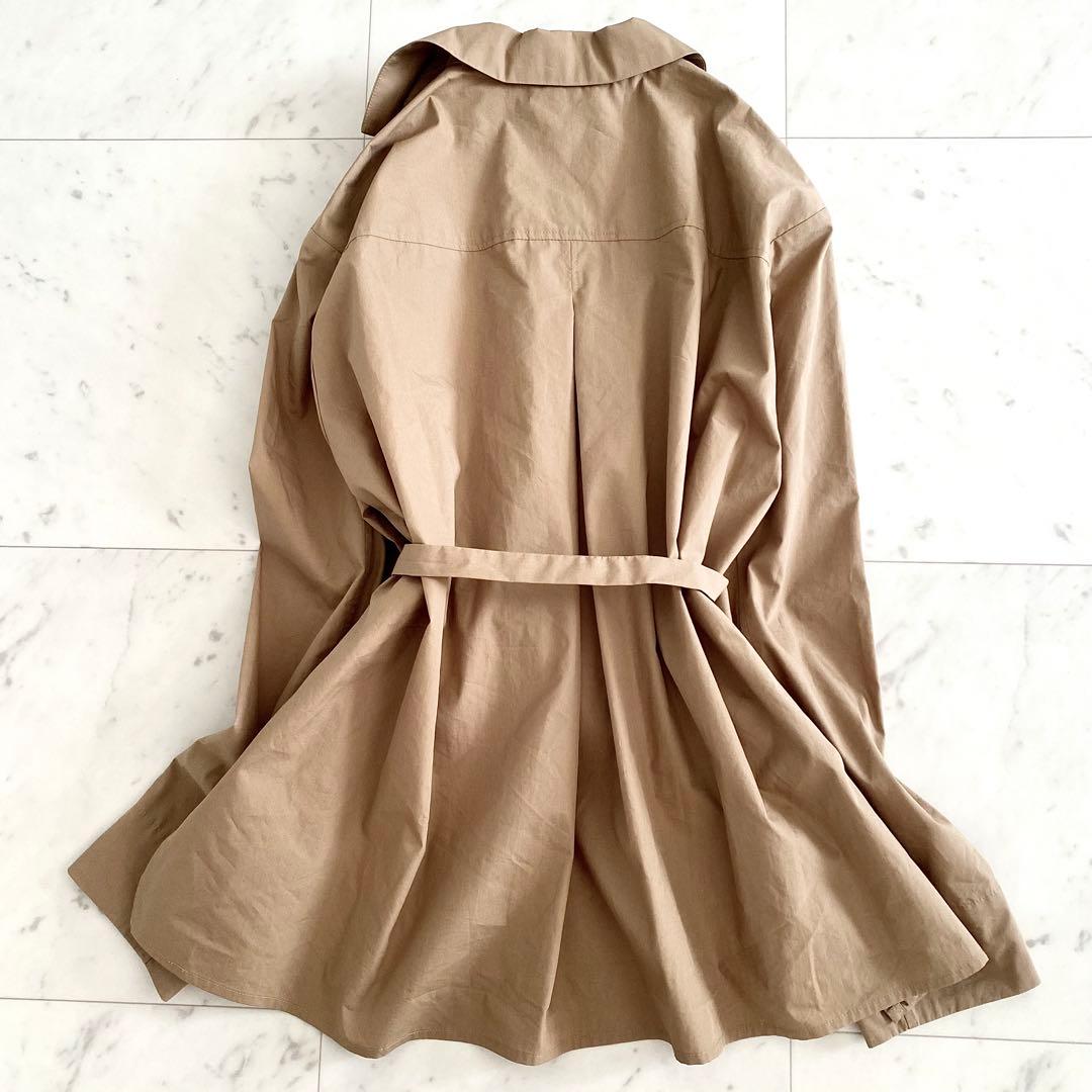 美品 モラビト ロゴレザーワッペンデザイン ベルト付きシャツジャケット 38