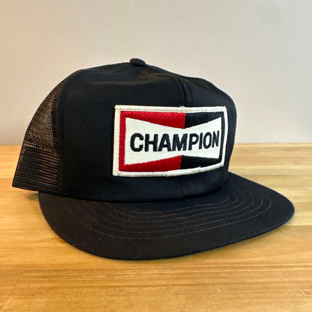 超希少USA製70s-80s CHAMPIONトラッカーキャップ 企業ロゴ