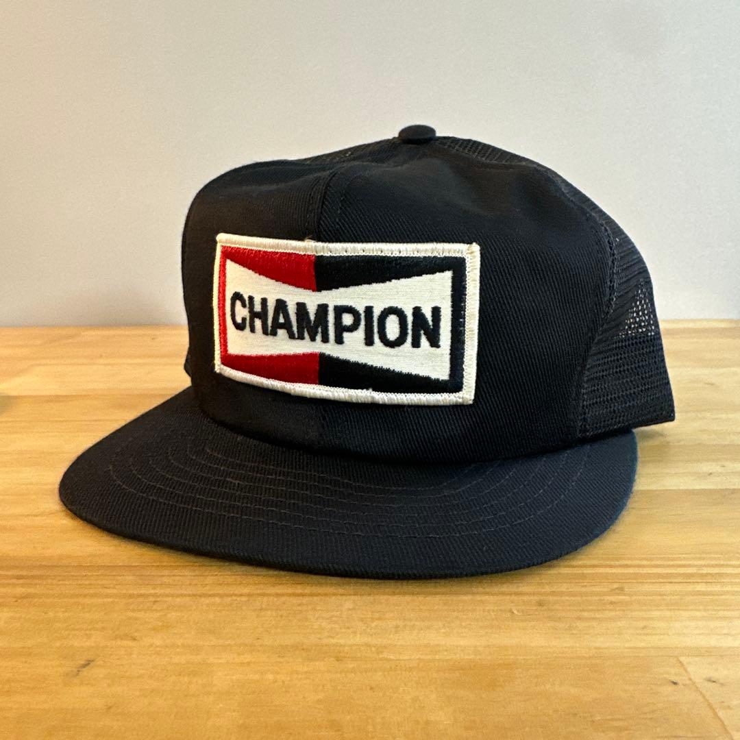 超希少USA製70s-80s CHAMPIONトラッカーキャップ 企業ロゴ
