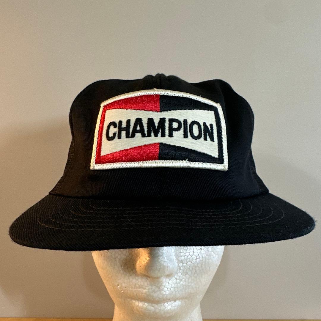 超希少USA製70s-80s CHAMPIONトラッカーキャップ 企業ロゴ