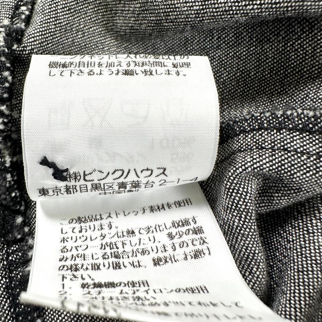 美品✨ ピンクハウス デニム フリル スカート 編み上げリボン スリット　L