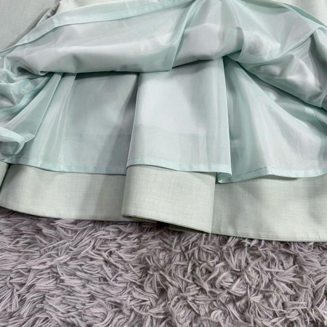 美品✨フォクシーノースリーブフレアワンピース ドレス ミント クリーニング済