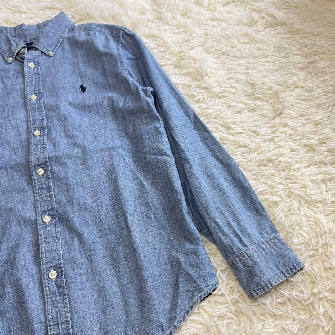 【ラルフローレン】美品 デニムシャツ 長袖 Lサイズ レディース