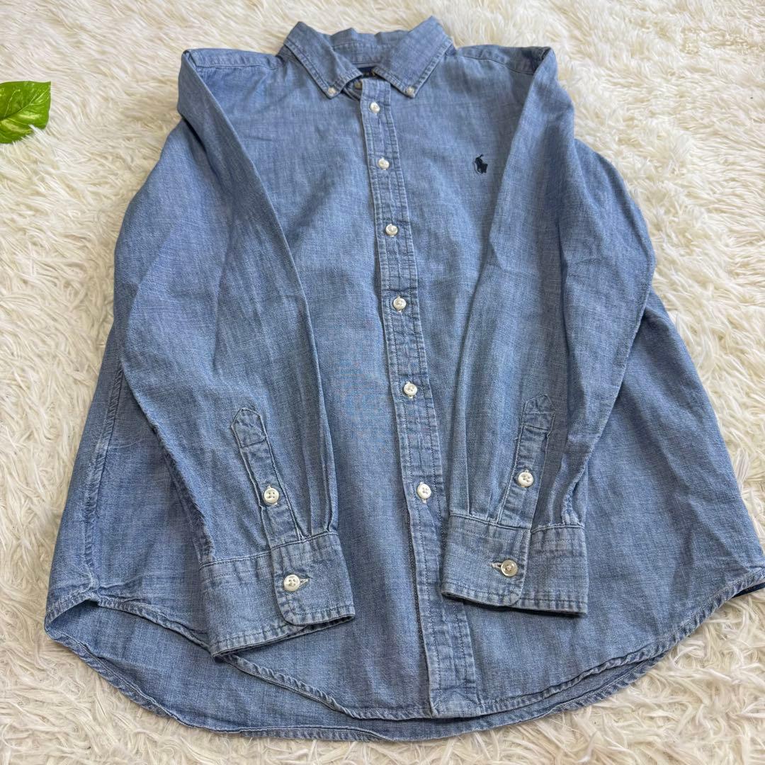【ラルフローレン】美品 デニムシャツ 長袖 Lサイズ レディース