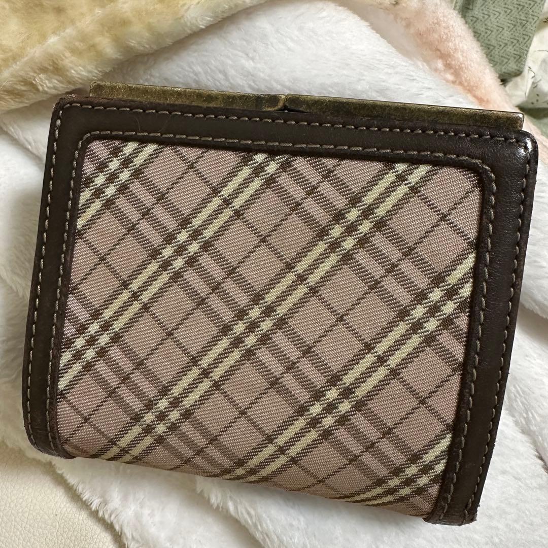 Burberry バーバリー ピンクチェック柄 二つ折り財布