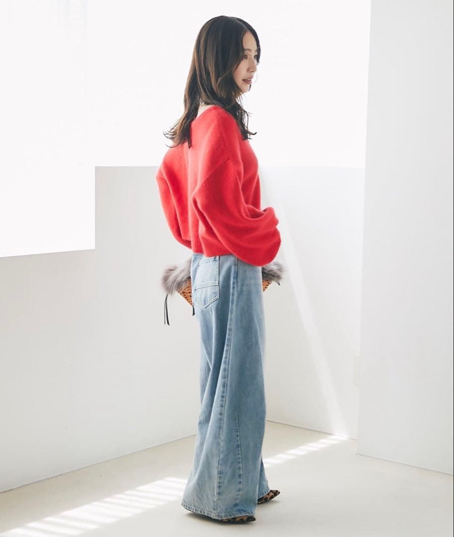 美品♡着映えニット　ラブティックボンボン　ヘアリーウール