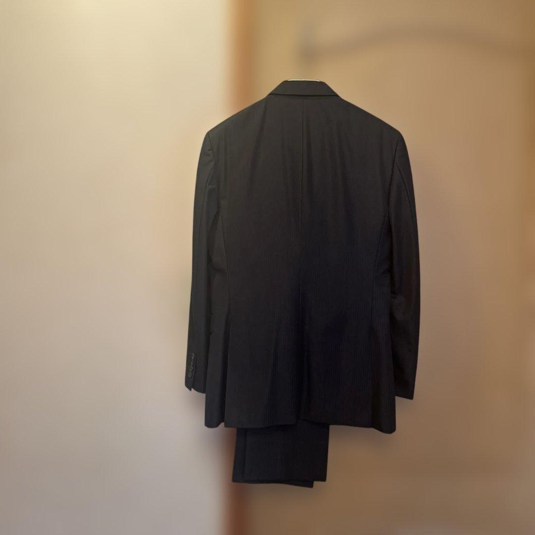 Burberry Black Labelダークグレーストライプ スーツ3点セット