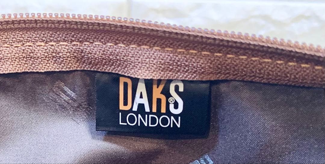 【美品】DAKS ボストンバッグ ベージュ/ブラウン