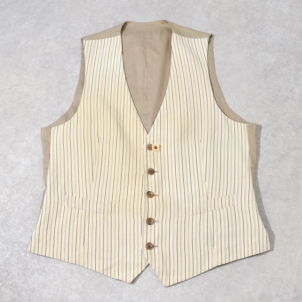 イタリア製 ラルディーニ LARDINI シルク ベスト ジレ 46 ベージュ