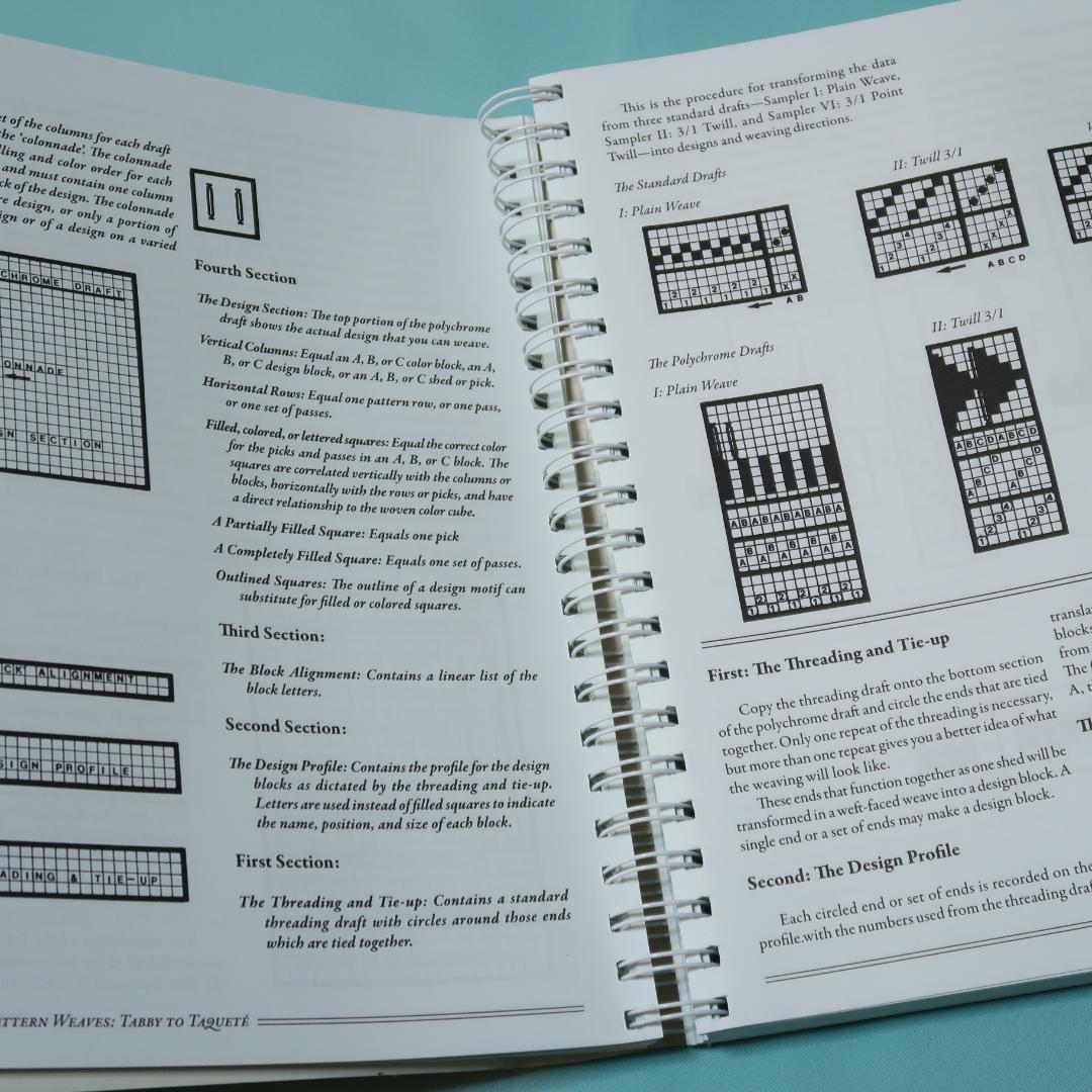セール！Weft-Faced Pattern Weaves　織物技法の洋書　図案