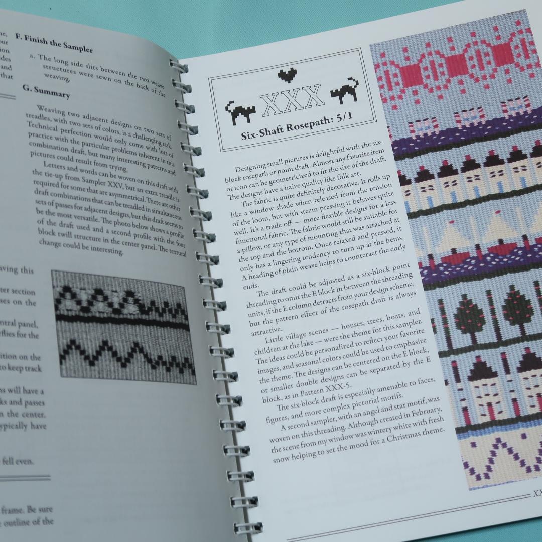 セール！Weft-Faced Pattern Weaves　織物技法の洋書　図案