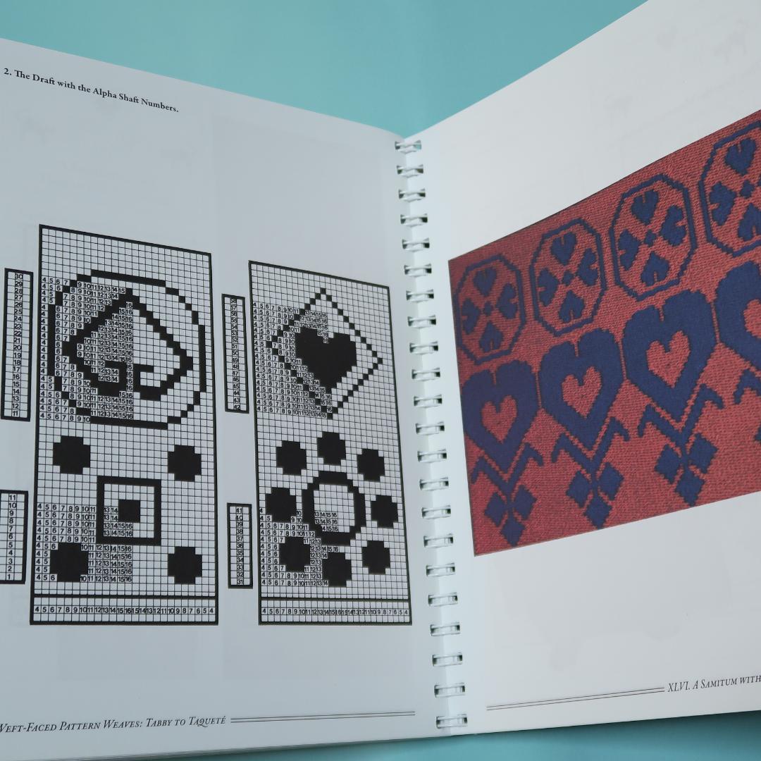 セール！Weft-Faced Pattern Weaves　織物技法の洋書　図案