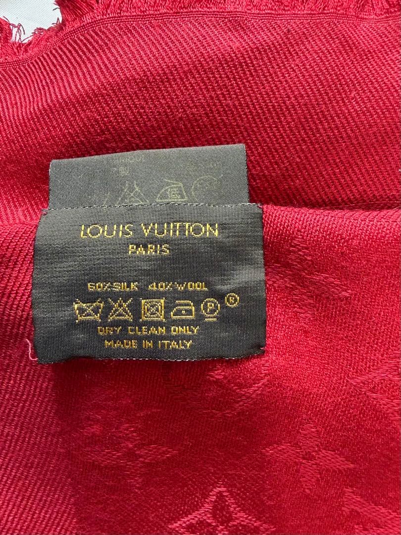 LOUIS VUITTON モノグラム ショール ストール（レッド）