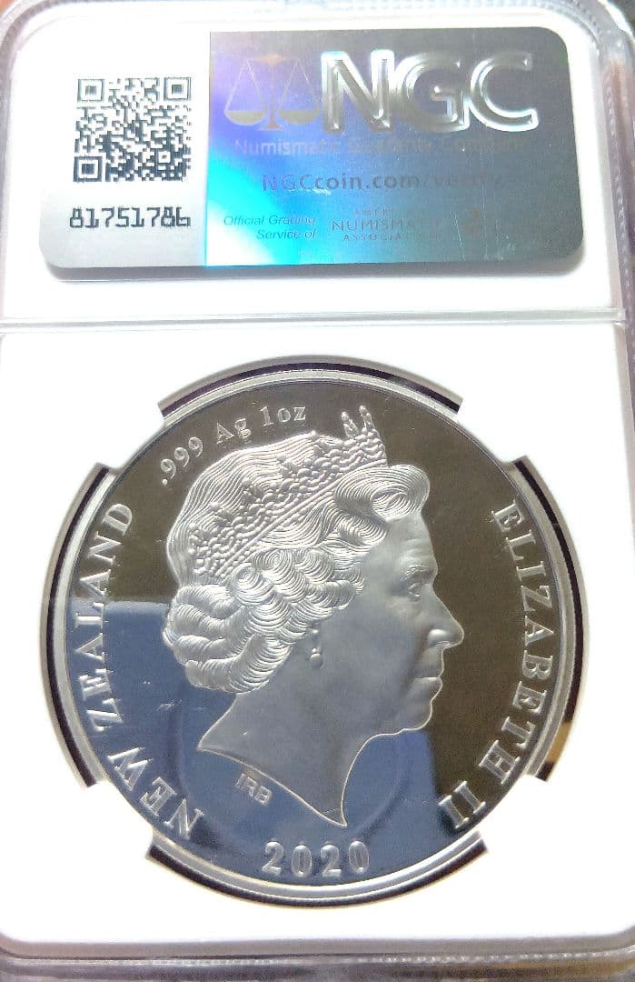 NGC PF70 UC 2020 ニュージーランド 東京オリンピック　銀貨