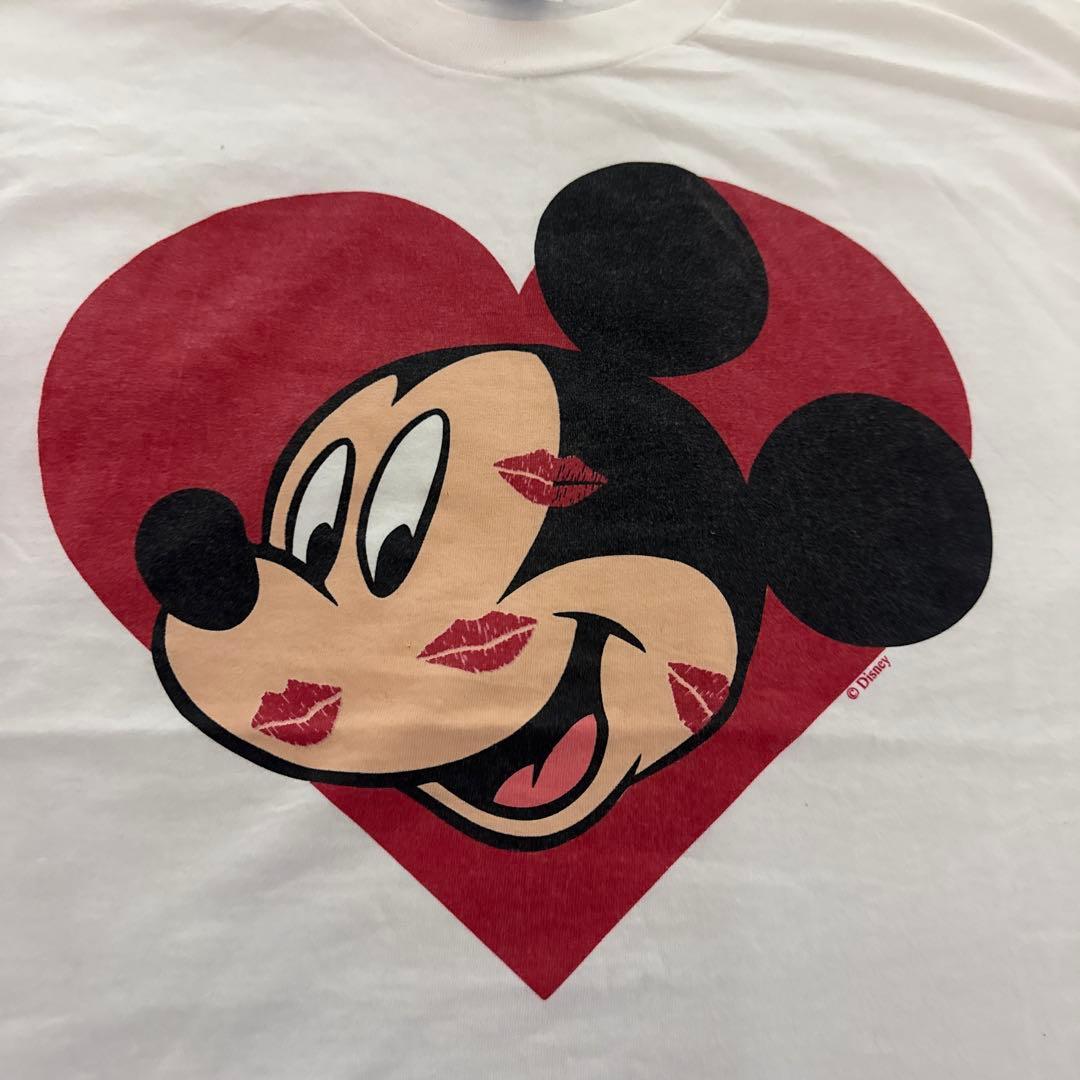 デッドストック　90s ミッキーキスマークTシャツ ディズニー