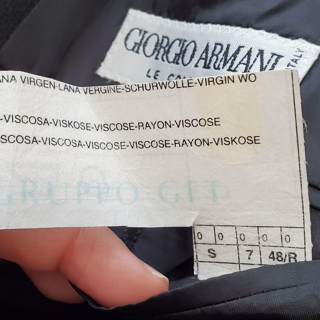 美品✨希少 GIORGIOARMANI テーラードジャケット 紺ブレ 黒 48