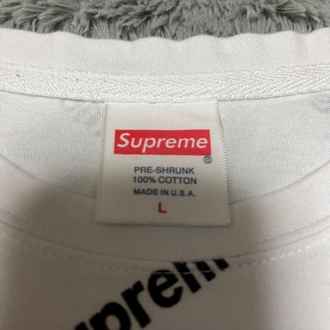 【大人気】Supreme シュプリーム 半袖 Tシャツ 【L】ホワイト　即完売品