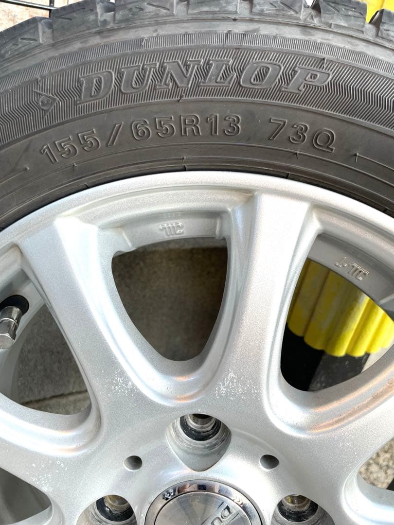 ダンロップ155/65R13　スタットレス13インチ　４本セット　引取り希望