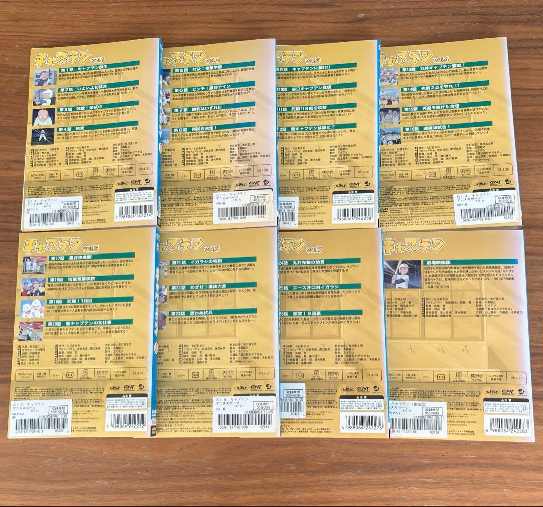 キャプテン 全7巻＋劇場映画版 DVD 8枚 全巻セット