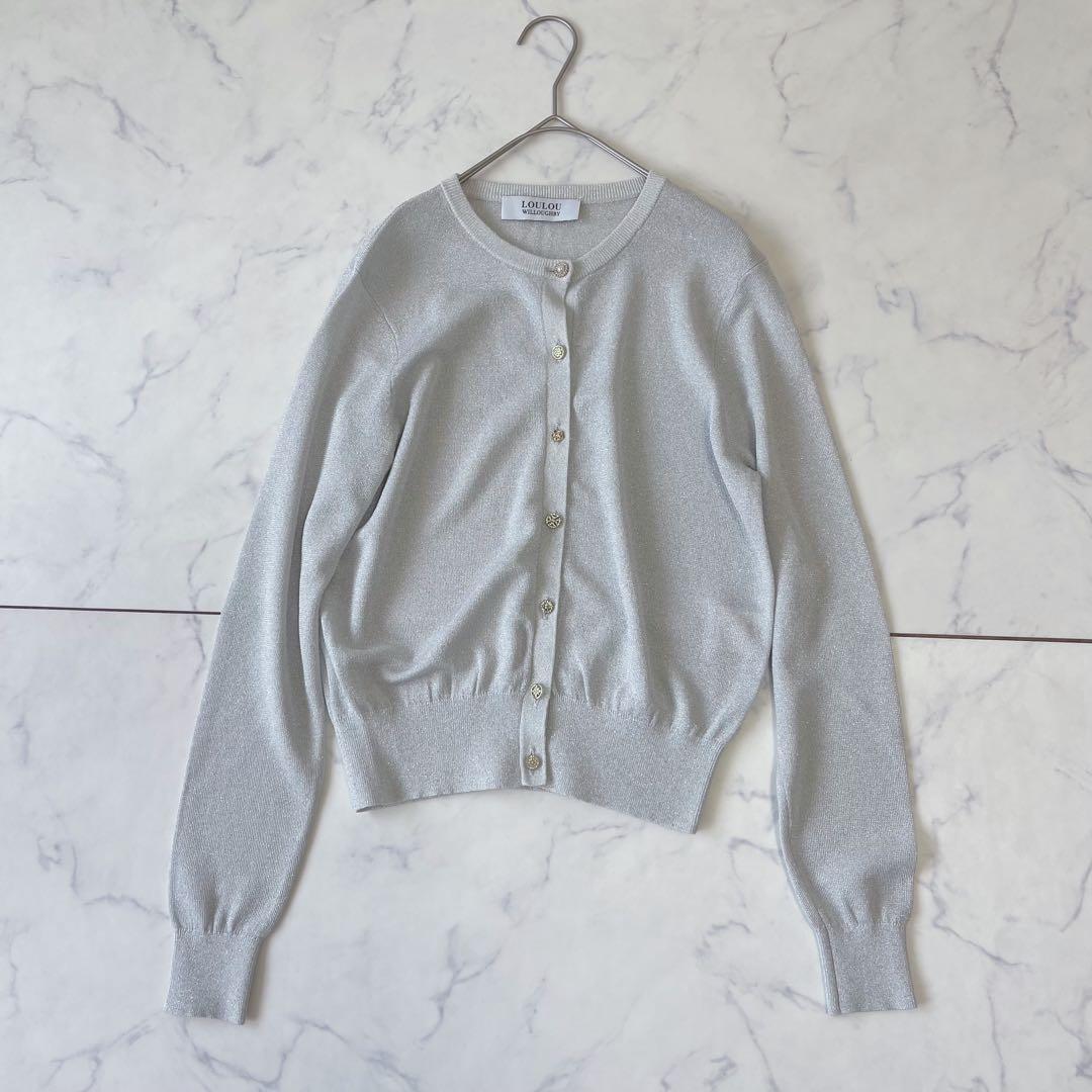 【美品】LOULOU WILLOUGHBY シルバーラメ アンサンブル ビジュー