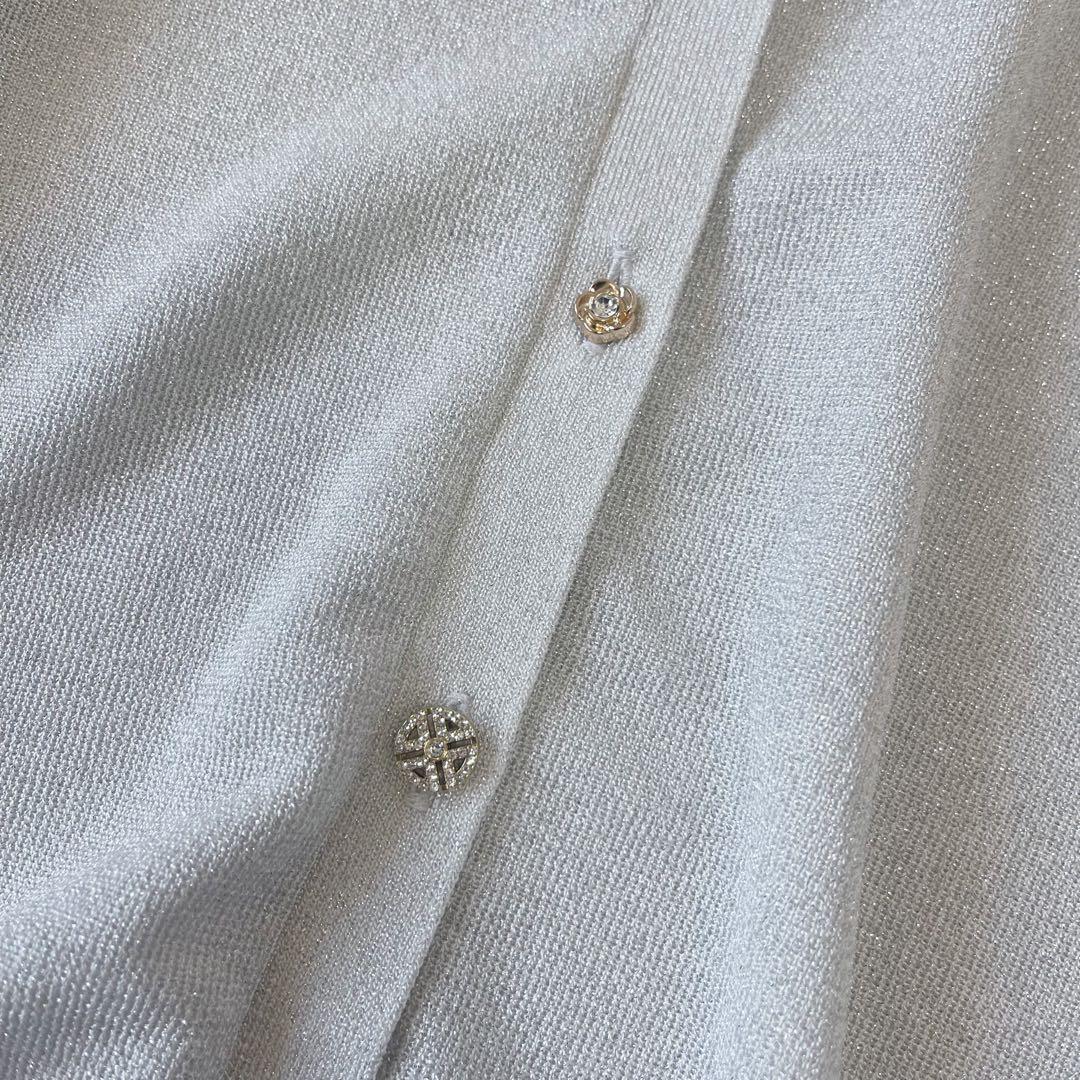 【美品】LOULOU WILLOUGHBY シルバーラメ アンサンブル ビジュー