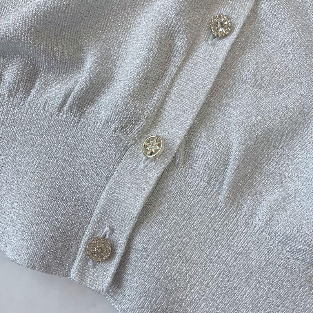 【美品】LOULOU WILLOUGHBY シルバーラメ アンサンブル ビジュー