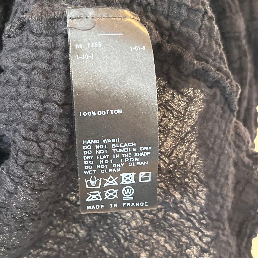 plage プラージュ　アトリエフランセ　別注Vネックブラウス　ブラック