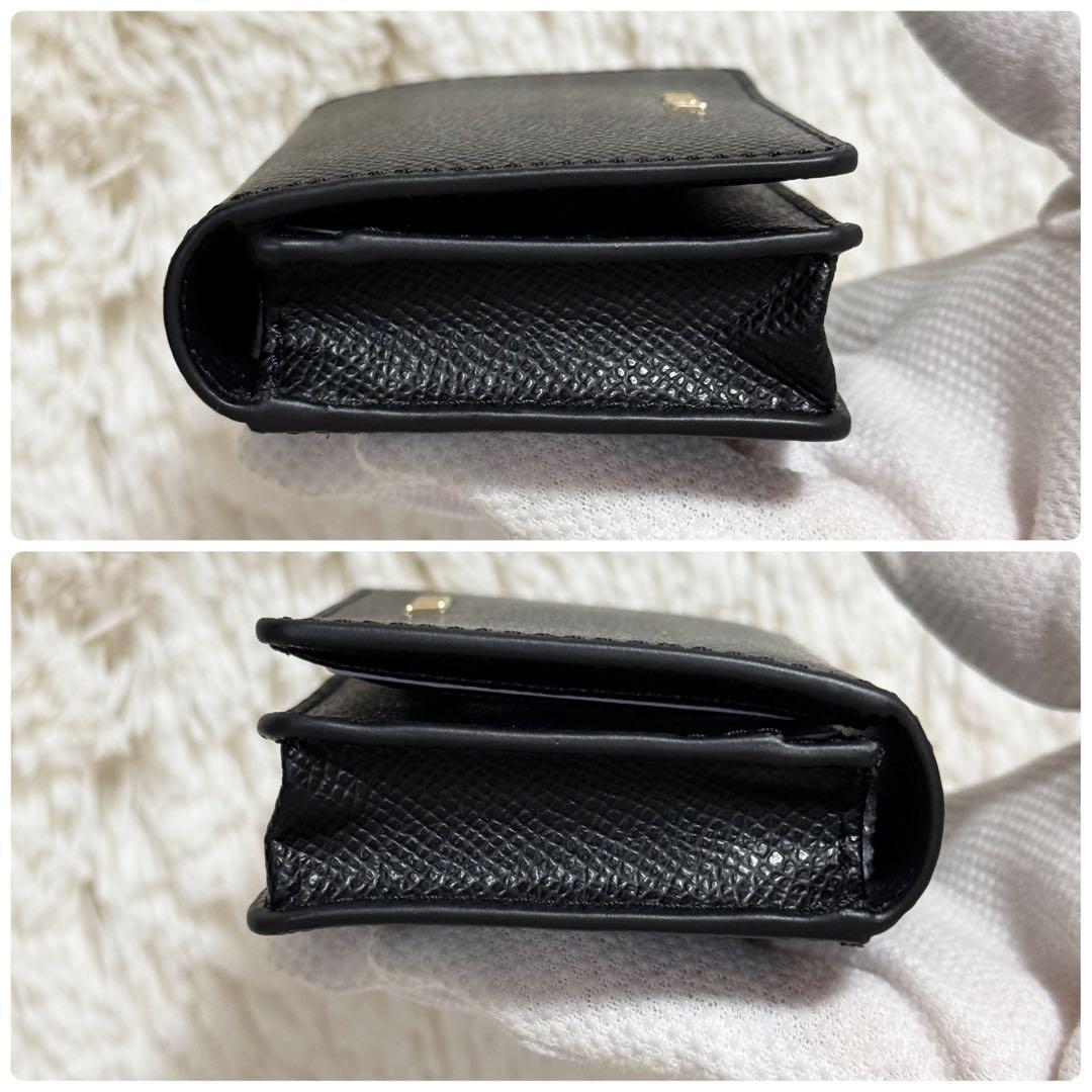 【新品未使用】FURLA フルラ ブラック 黒 名刺入れ レザー カードケース
