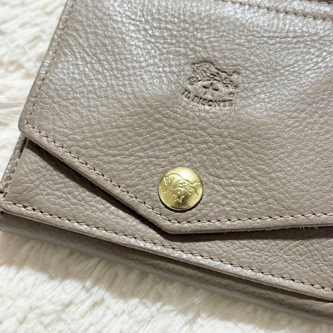 未使用✨イルビゾンテ　スクエア　二つ折り財布　グレー　54242309141