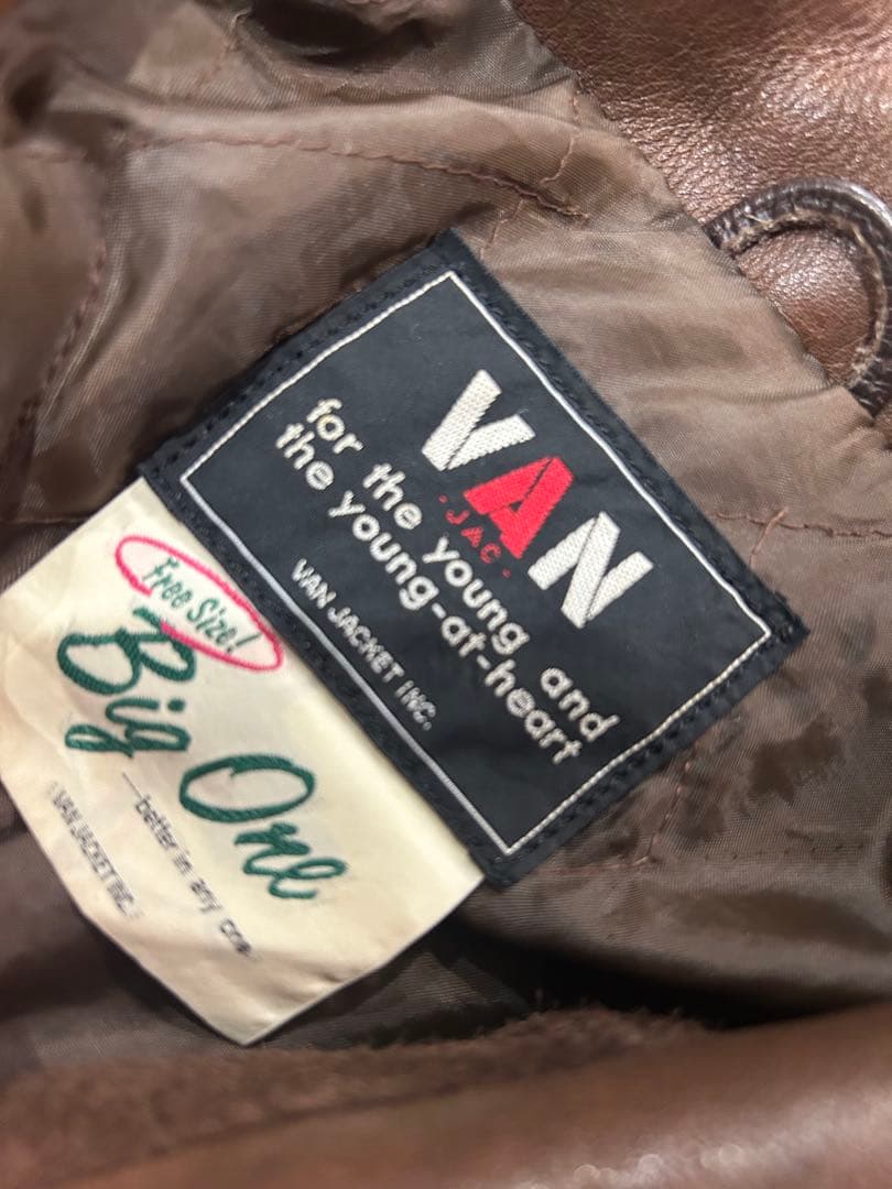 【でり兄さん専用】 VAN JACブラウン 革　レザージャケット　ジャンパー