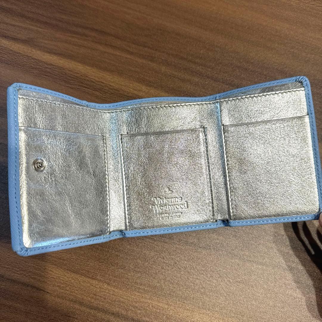 vivienne westwood 三つ折り財布 ミニ財布 オーブ レザー