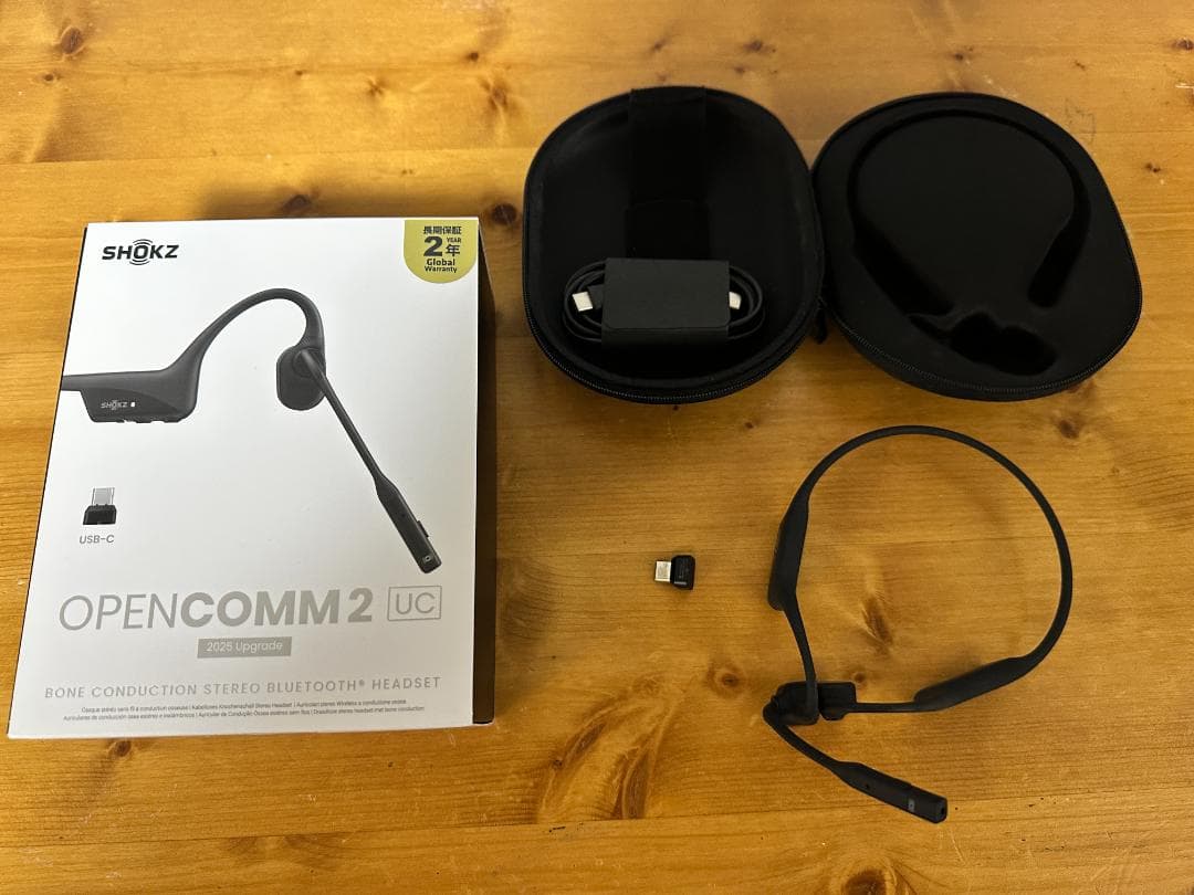 SHOKZ OPENCOMM2 骨伝導ヘッドセット 2025Upgrade
