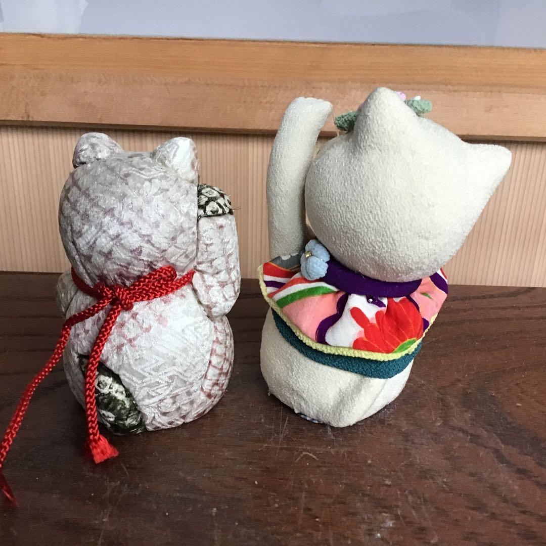 招き猫の置物 2体セット