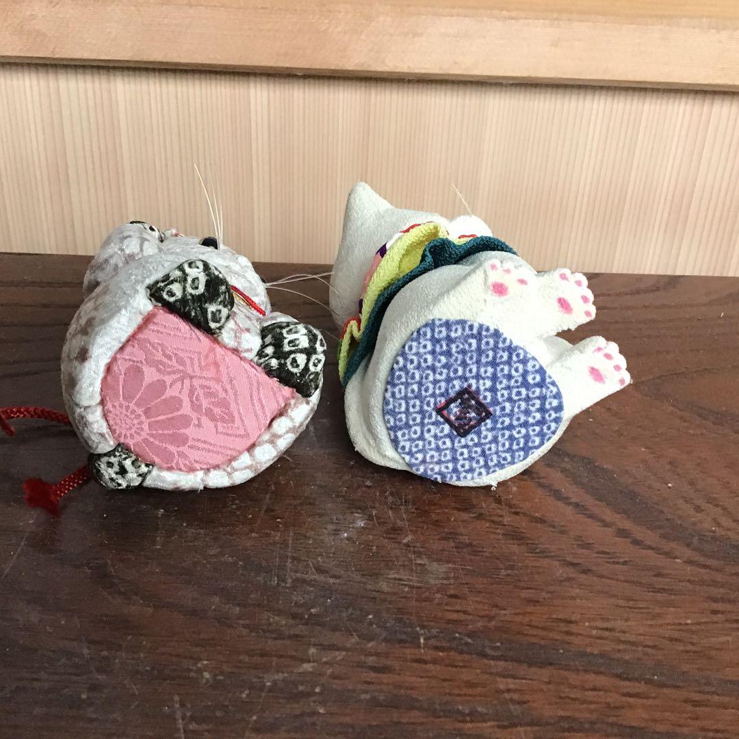 招き猫の置物 2体セット