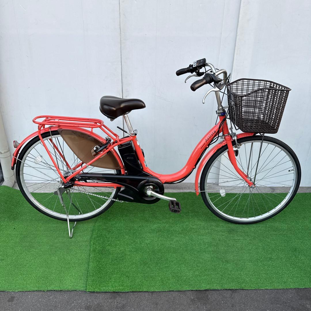 ブリヂストン電動アシスト自転車26インチ オレンジ