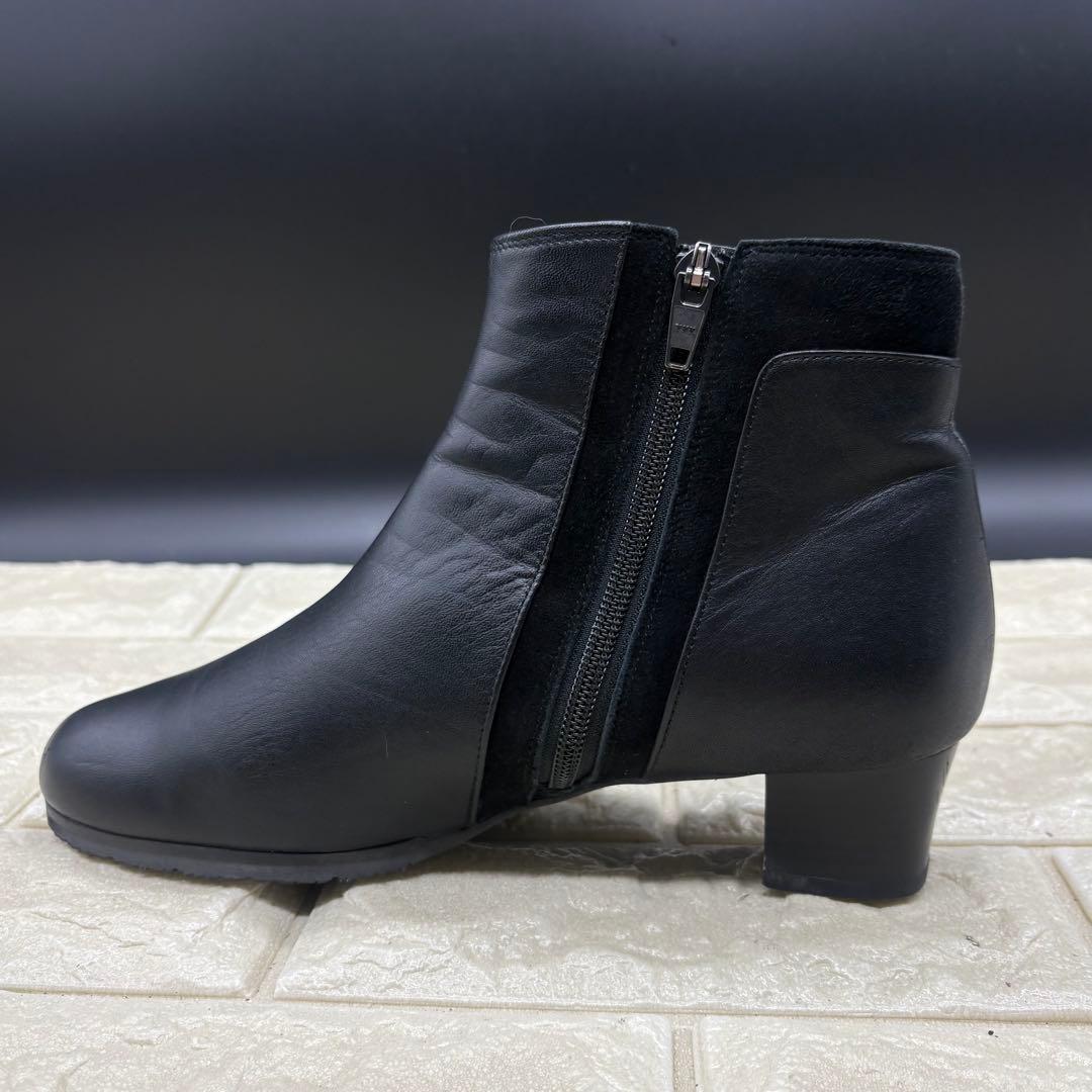 ❤️良品❤️BEAUFIT サイドジップ　サイドゴア　ブラックレザー　REGAL