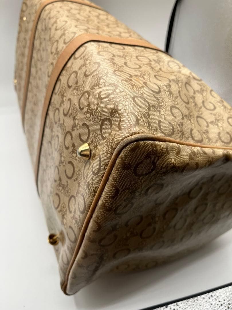 CELINE マカダム ボストンバッグ レザー セリーヌ