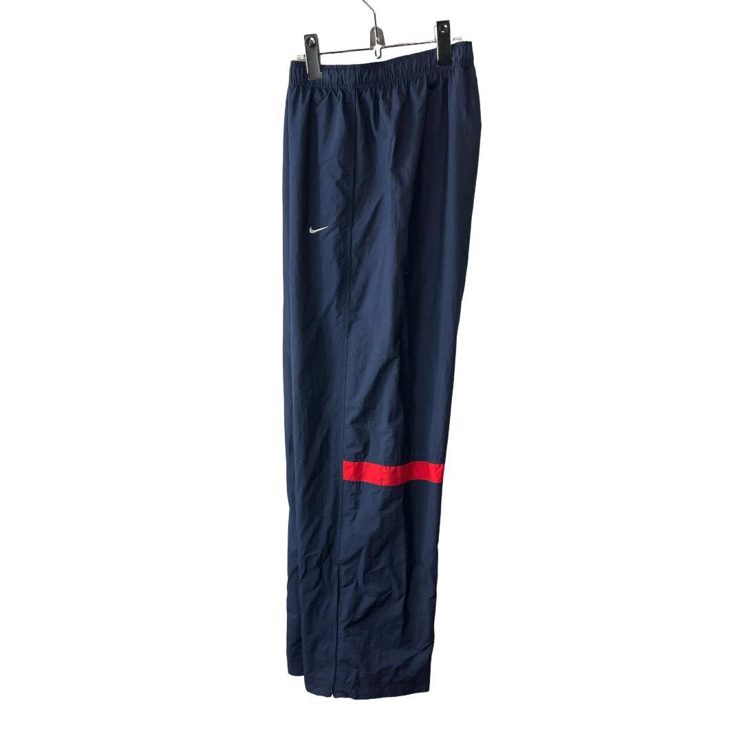 【極太 人気】NIKE ナイキ 00s ナイロンパンツ ライン ネイビー 2XL