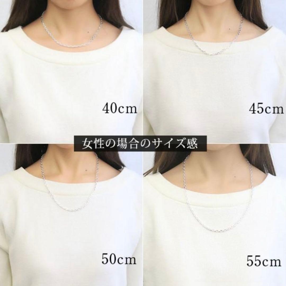 【美品】 シルバー925 長さ 55cm 4面カット 太さ4.1mm ネックレス