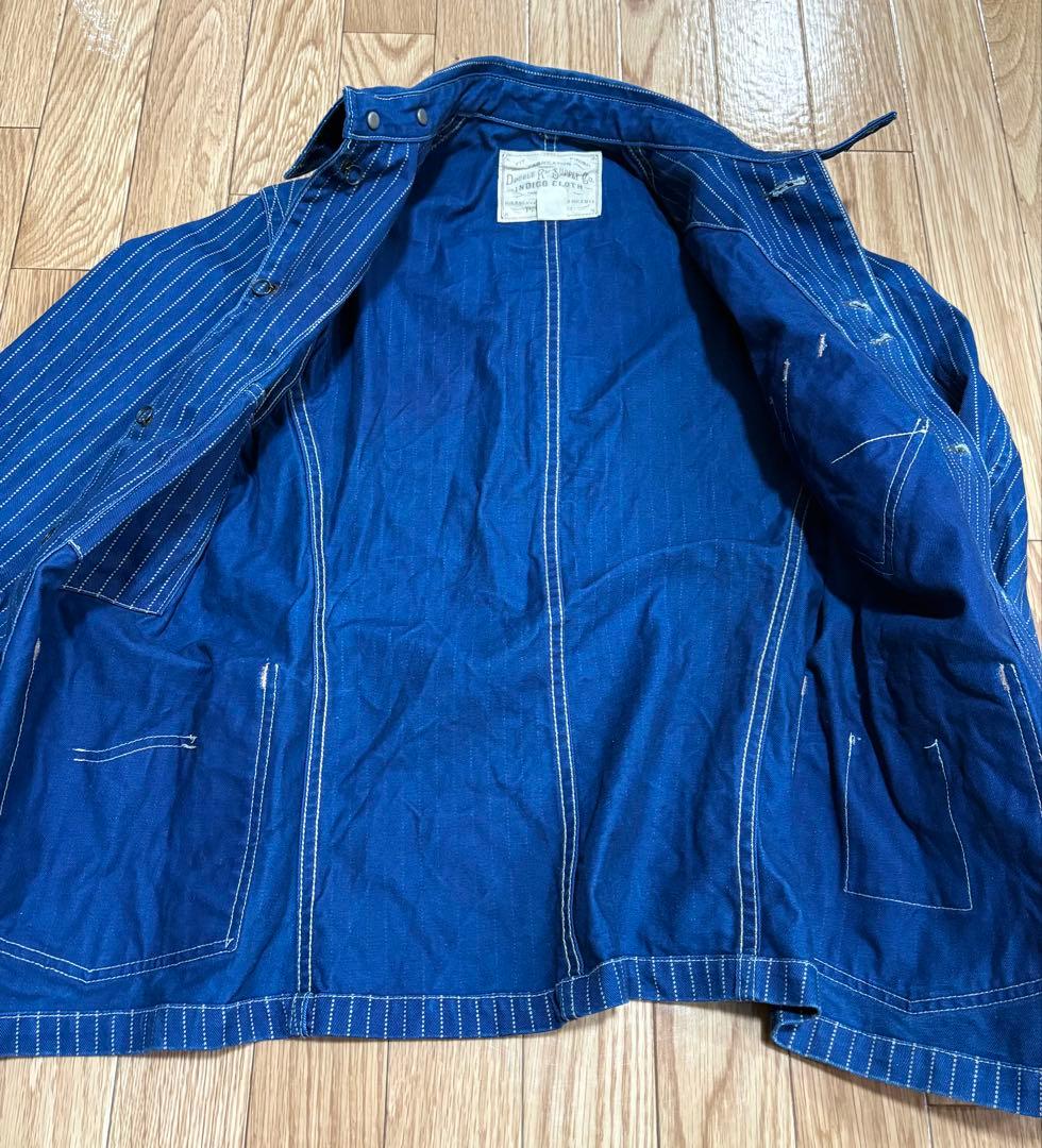 RRL ストライプ ウォバッシュ ジャケット レイルマン カバーオール S
