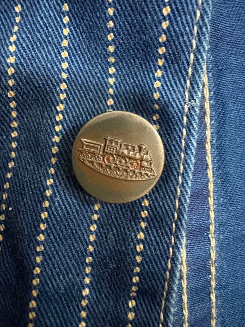 RRL ストライプ ウォバッシュ ジャケット レイルマン カバーオール S