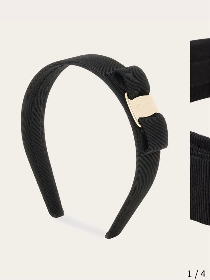 ⭐︎箱、ショッパー無⭐︎SalvatoreFerragamo ブラック カチューシャ
