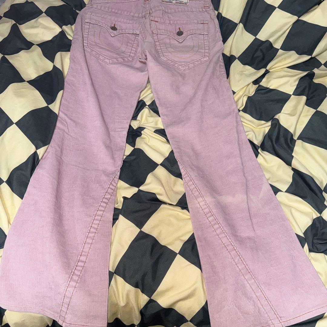 TRUE RELIGION フレアデニム 29×33 ピンク