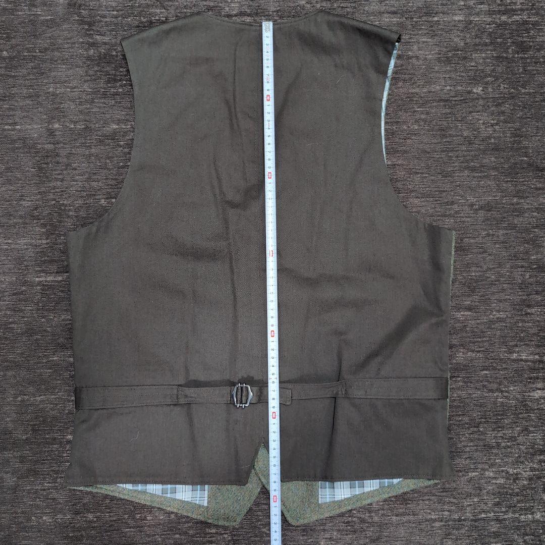 HACKETT LONDON ウールベスト 38L オリーブ新品（Mサイズ相当）
