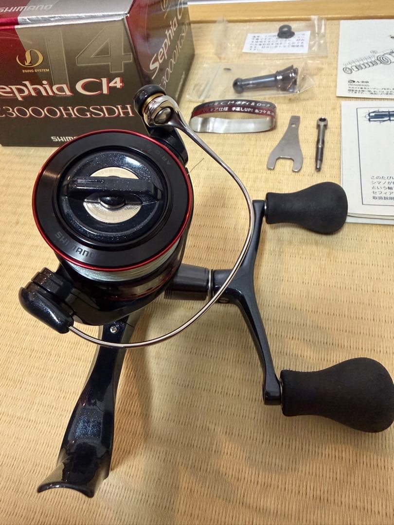シマノ10セフィアCI4 C3000HGS DHダブルハンドルエギング軽量リール