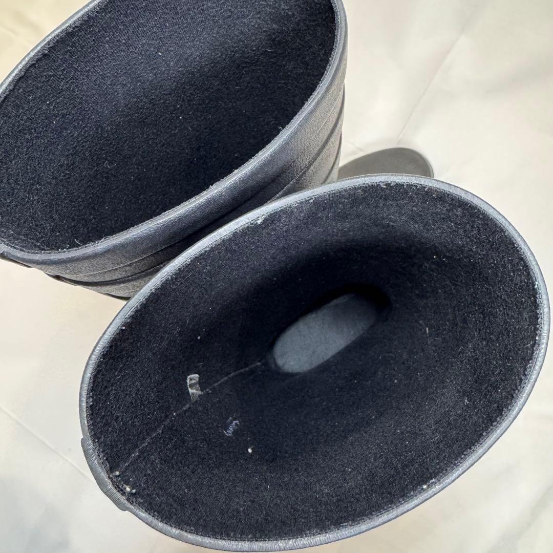 人気完売 PATOU パトゥ ルシャモ レインブーツ 黒 38